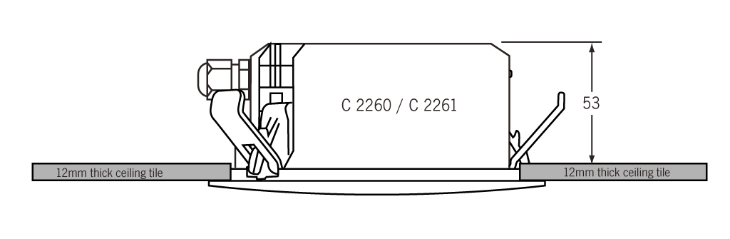 C 2260 ceiling depth diagram